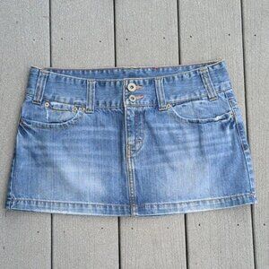 American Eagle Y2K Double Button Jean Skirt | American Eagle Denim Skirt